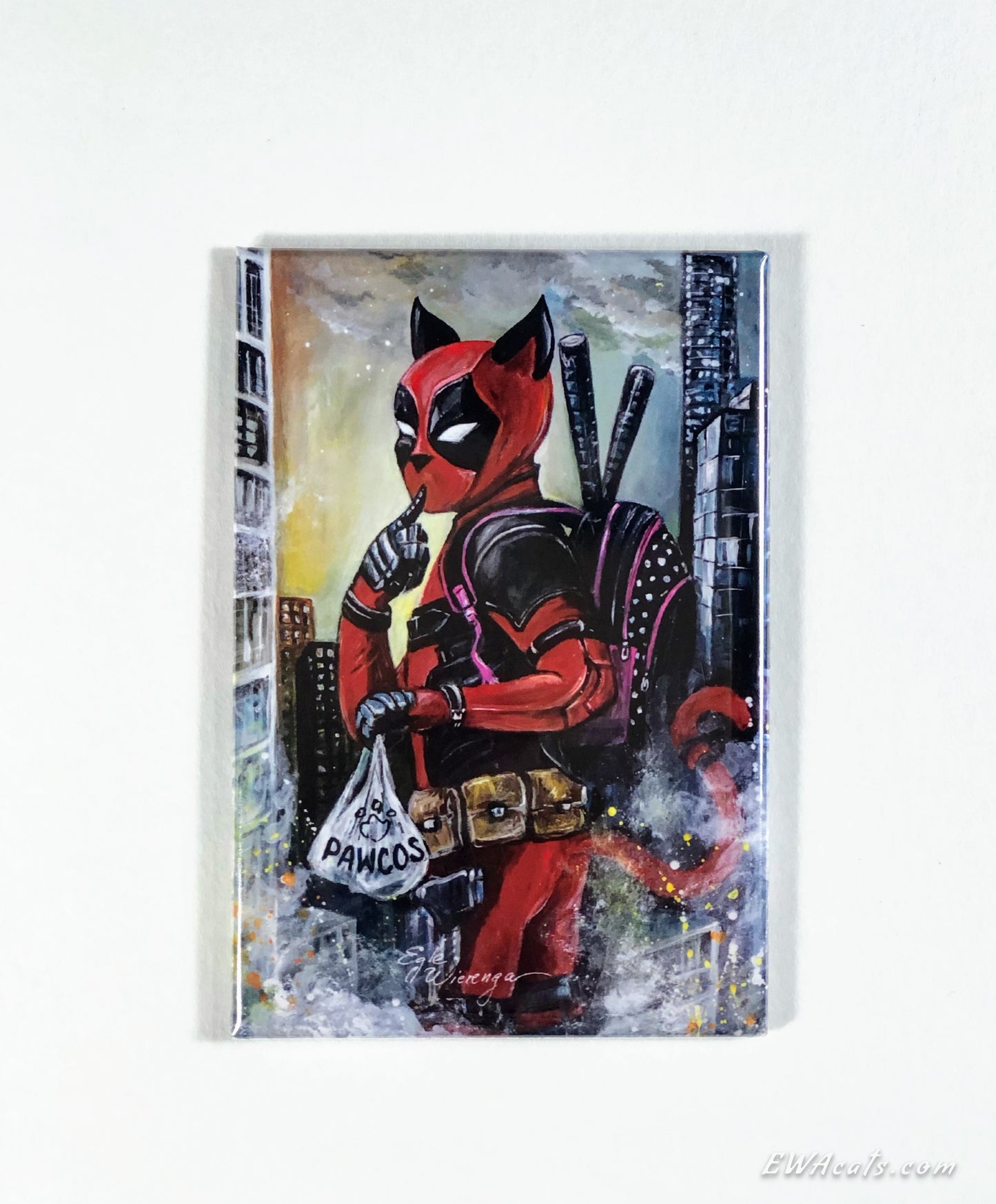 MAGNET 2"x 3" Rectangle "Catpool"