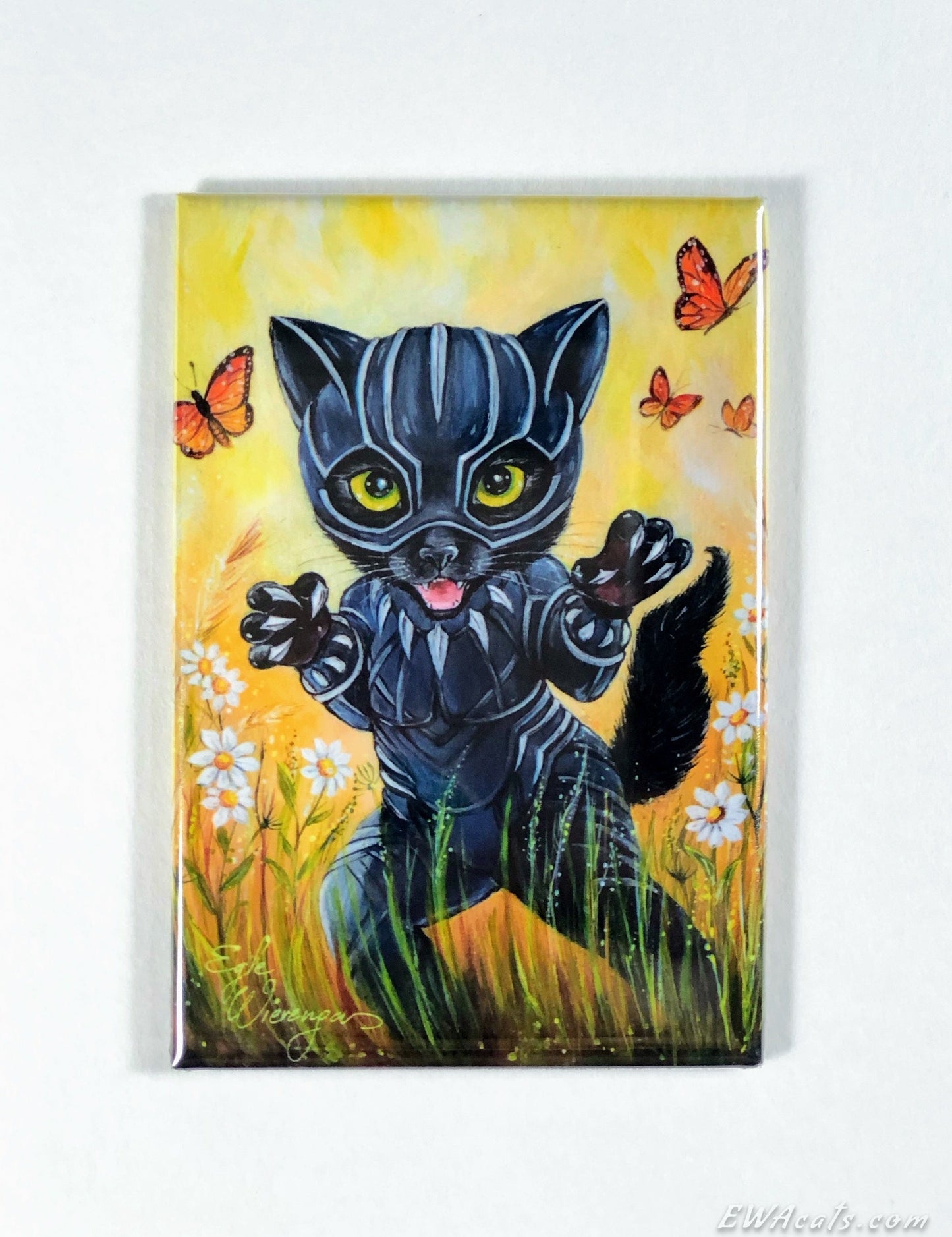 MAGNET 2"x 3" Rectangle "Kitty Panther"