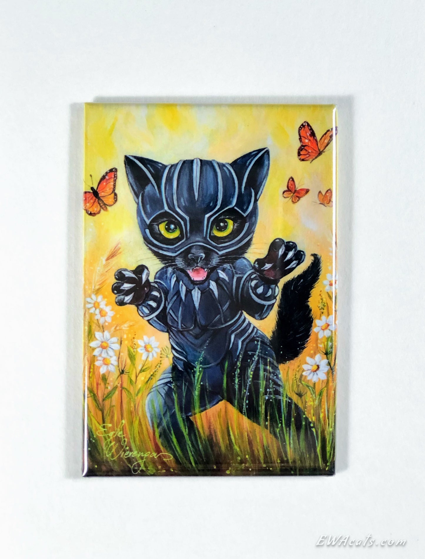 MAGNET 2"x 3" Rectangle "Kitty Panther"