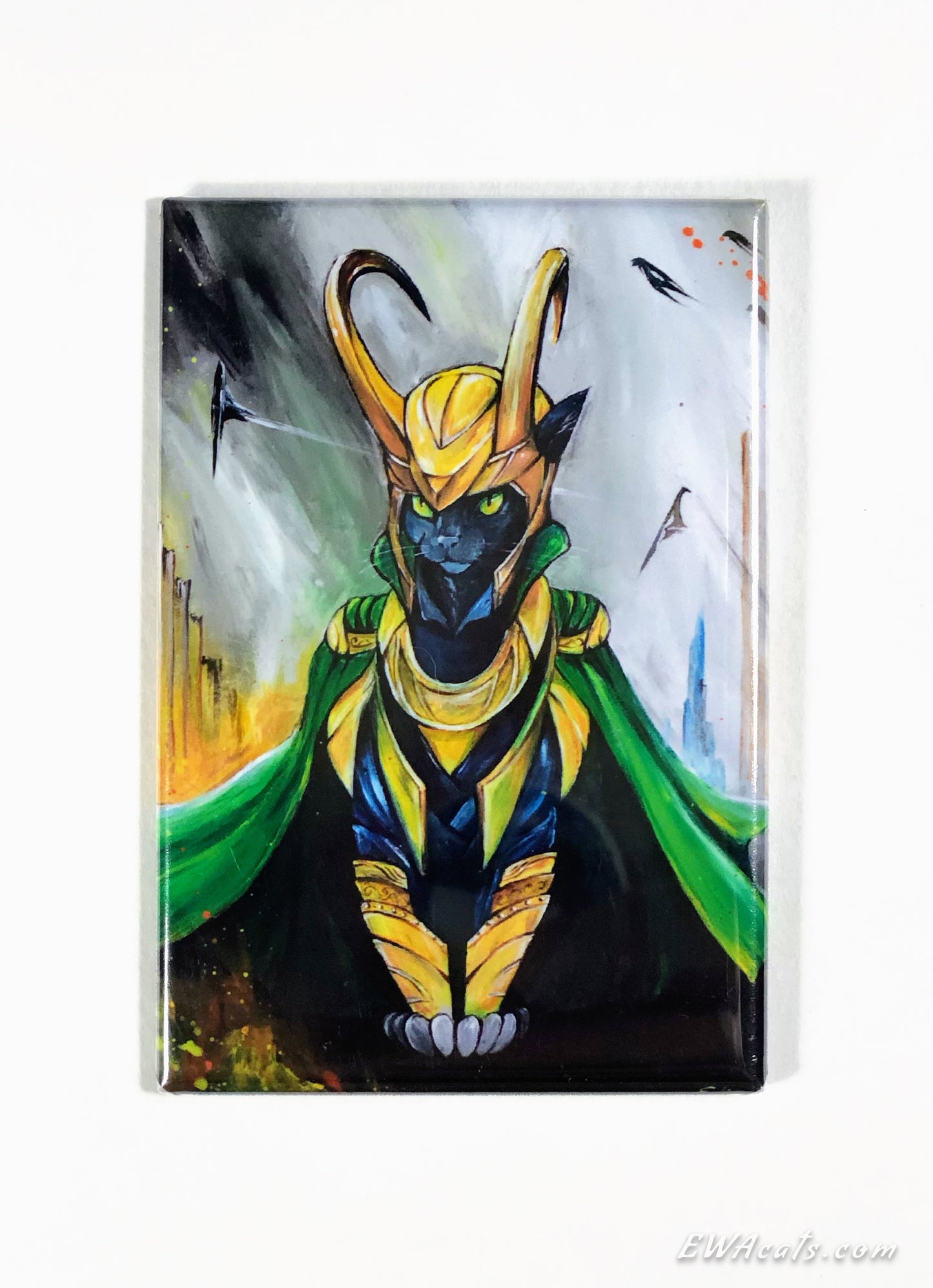 MAGNET 2"x 3" Rectangle "Loki B Cat"