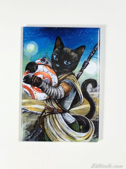 MAGNET 2"x 3" Rectangle "Ray Cat"