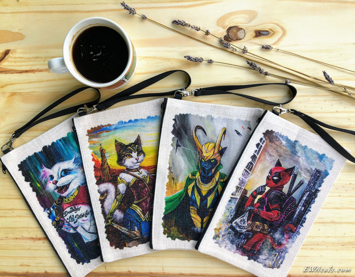 Linen Wallet "Loki B Cat"