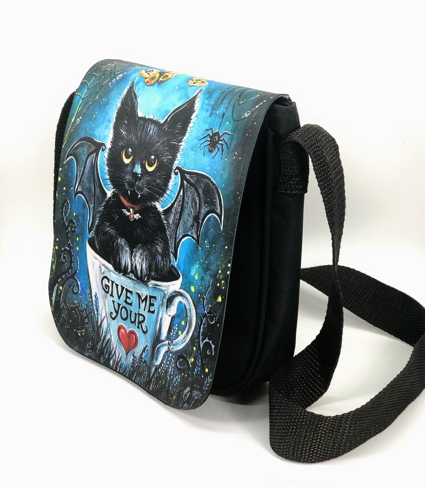 Shoulder Bag "Give Me Your Heart" with a Removable Flap