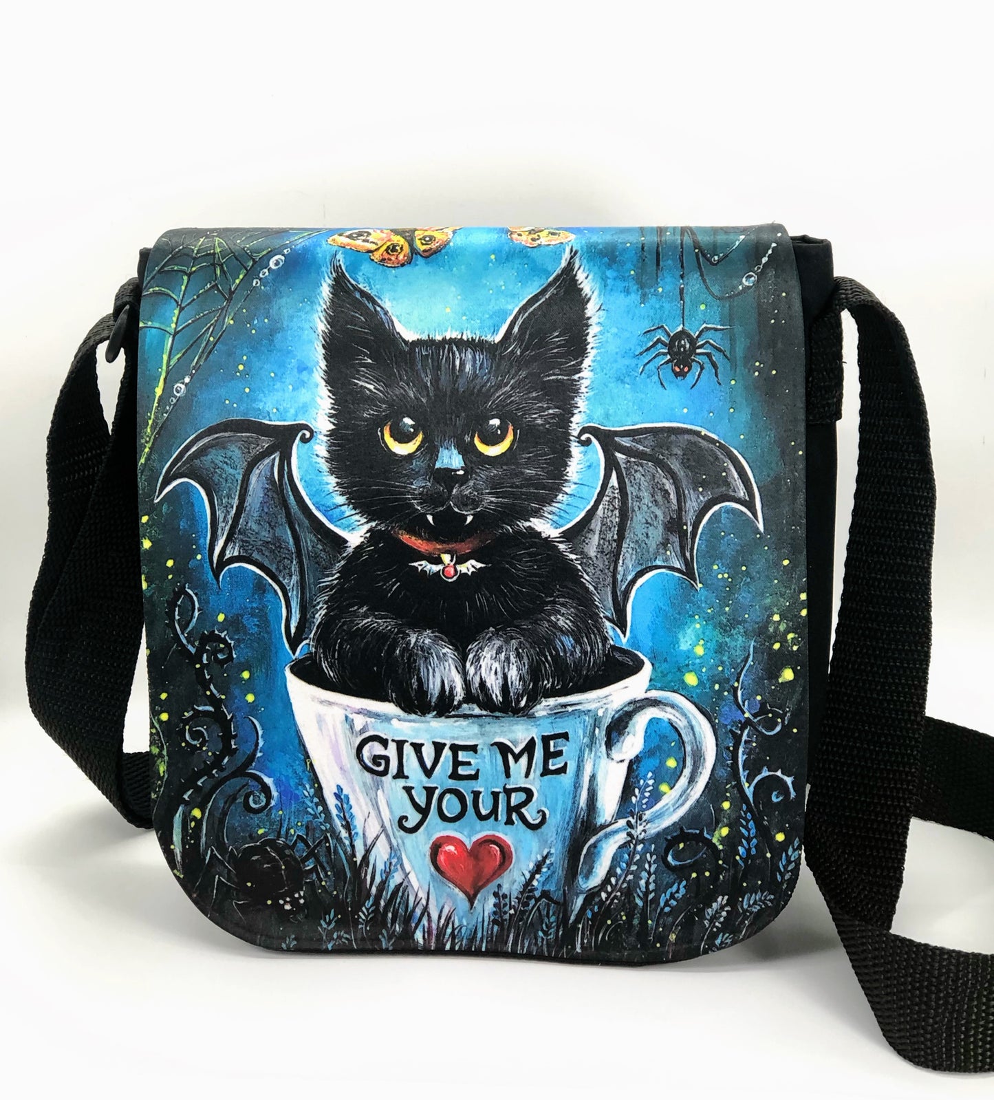 Shoulder Bag "Give Me Your Heart" with a Removable Flap