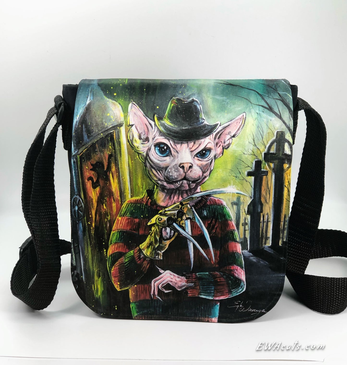 Shoulder Bag "Freddy Kat" with a Removable Flap