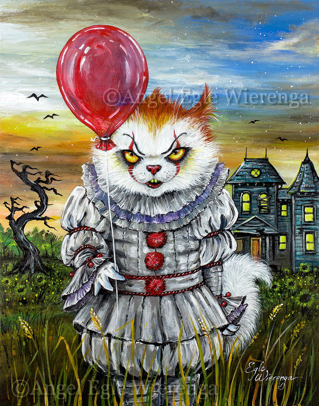 CANVAS "KittyWise the Purring Clown" Open & Limited Edition