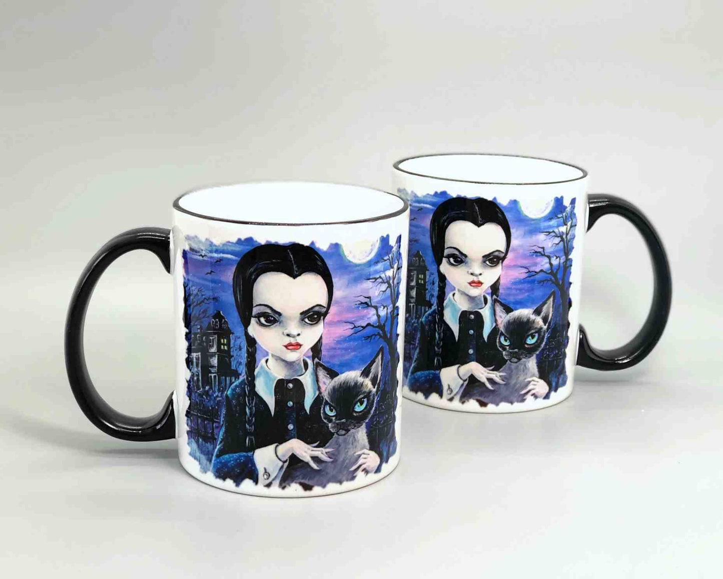 MUG "Wednesday & Her cat Thursday"