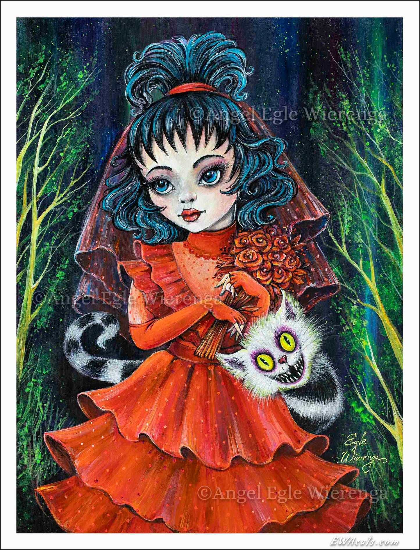 Art Print "Lydia and Her Beetle Kitty"