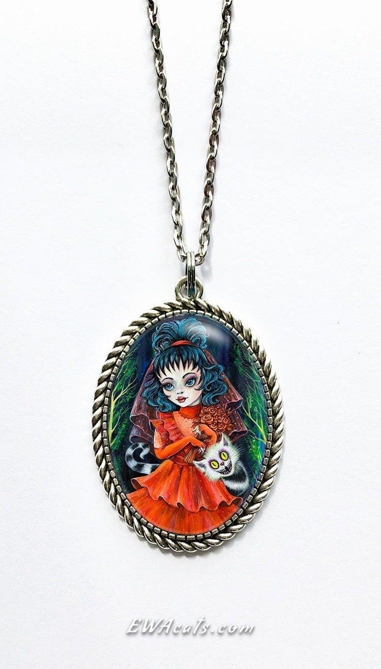 Necklace "Lydia and Her Beetle Kitty"