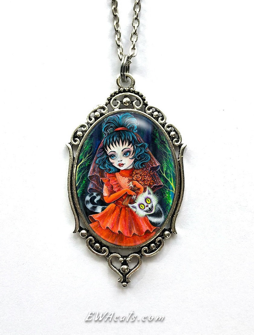 Necklace "Lydia and Her Beetle Kitty"