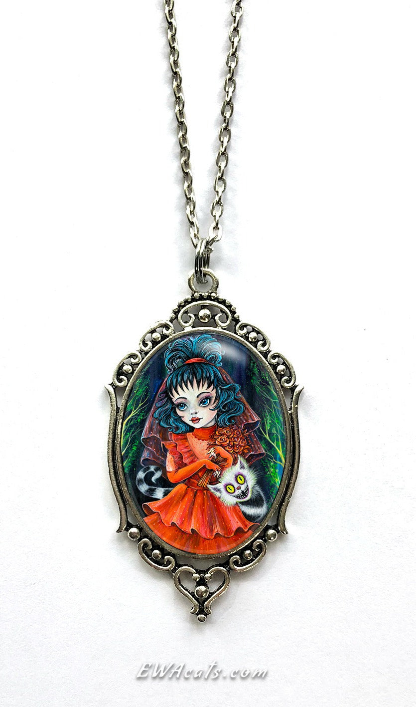 Necklace "Lydia and Her Beetle Kitty"