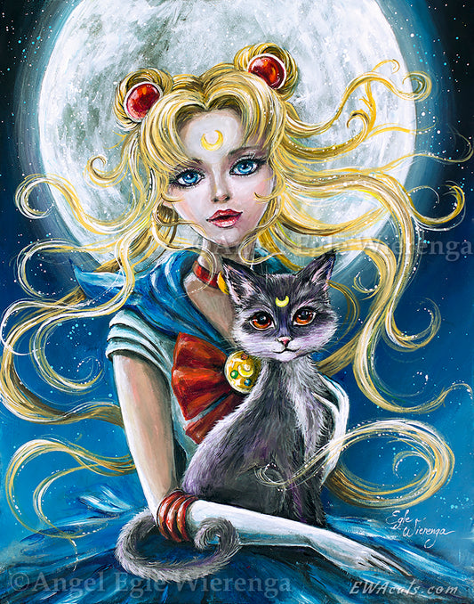 Art Print "Sailor Moon & Luna"