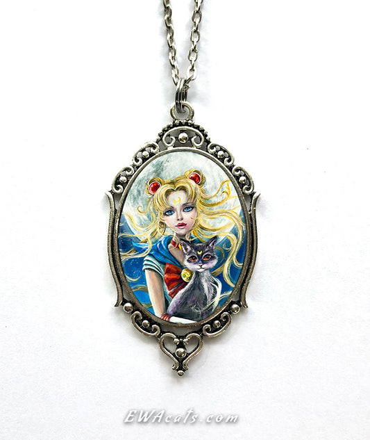 Necklace "Sailor Moon & Luna"
