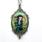 Necklace "Morticia and Her Cat Gomez"