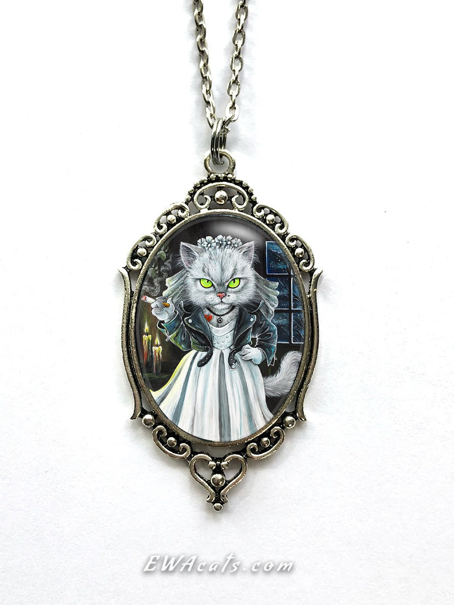 Necklace "Tiffany Meowlentine"