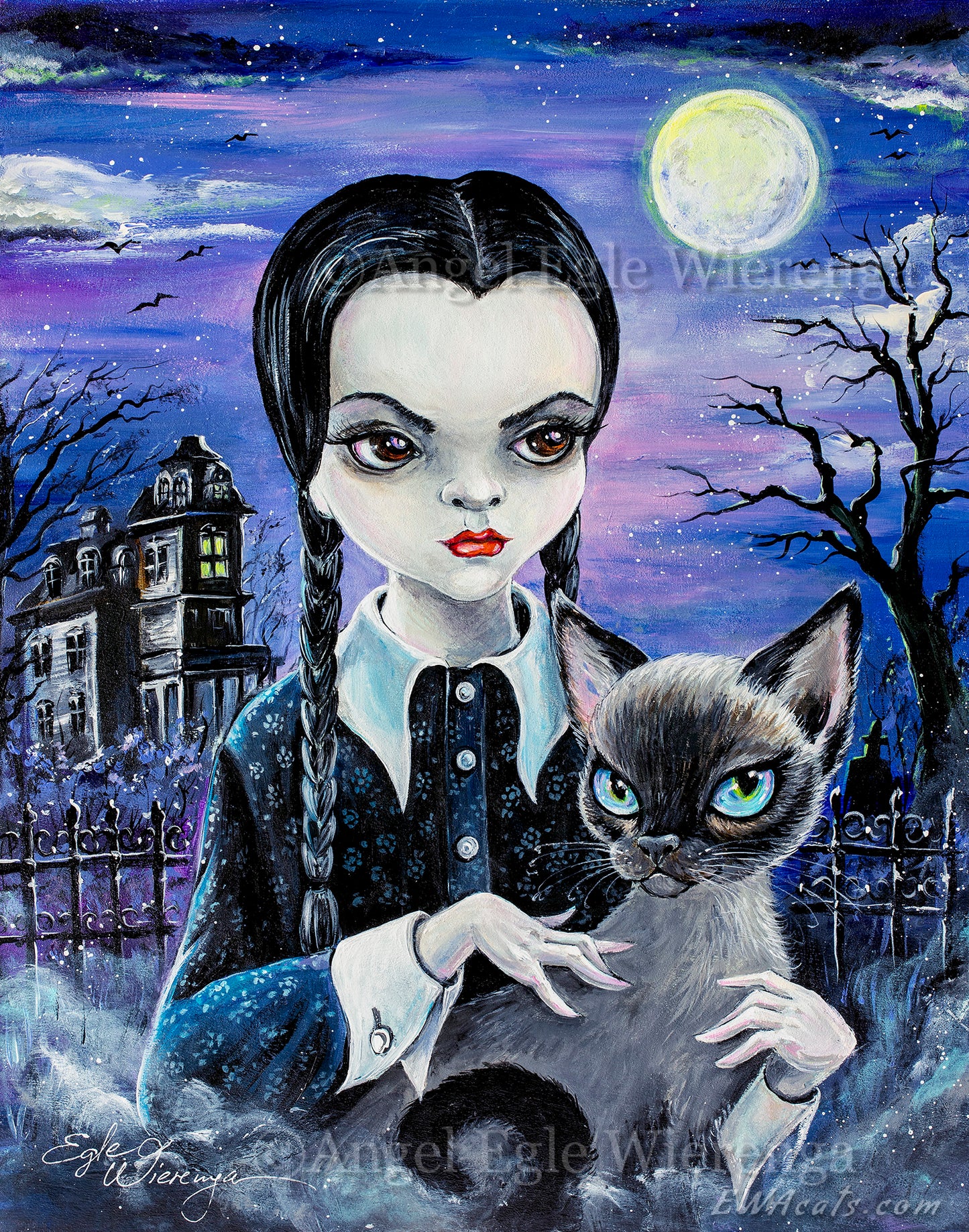 CANVAS "Wednesday & Her Cat Thursday"  Open & Limited Edition