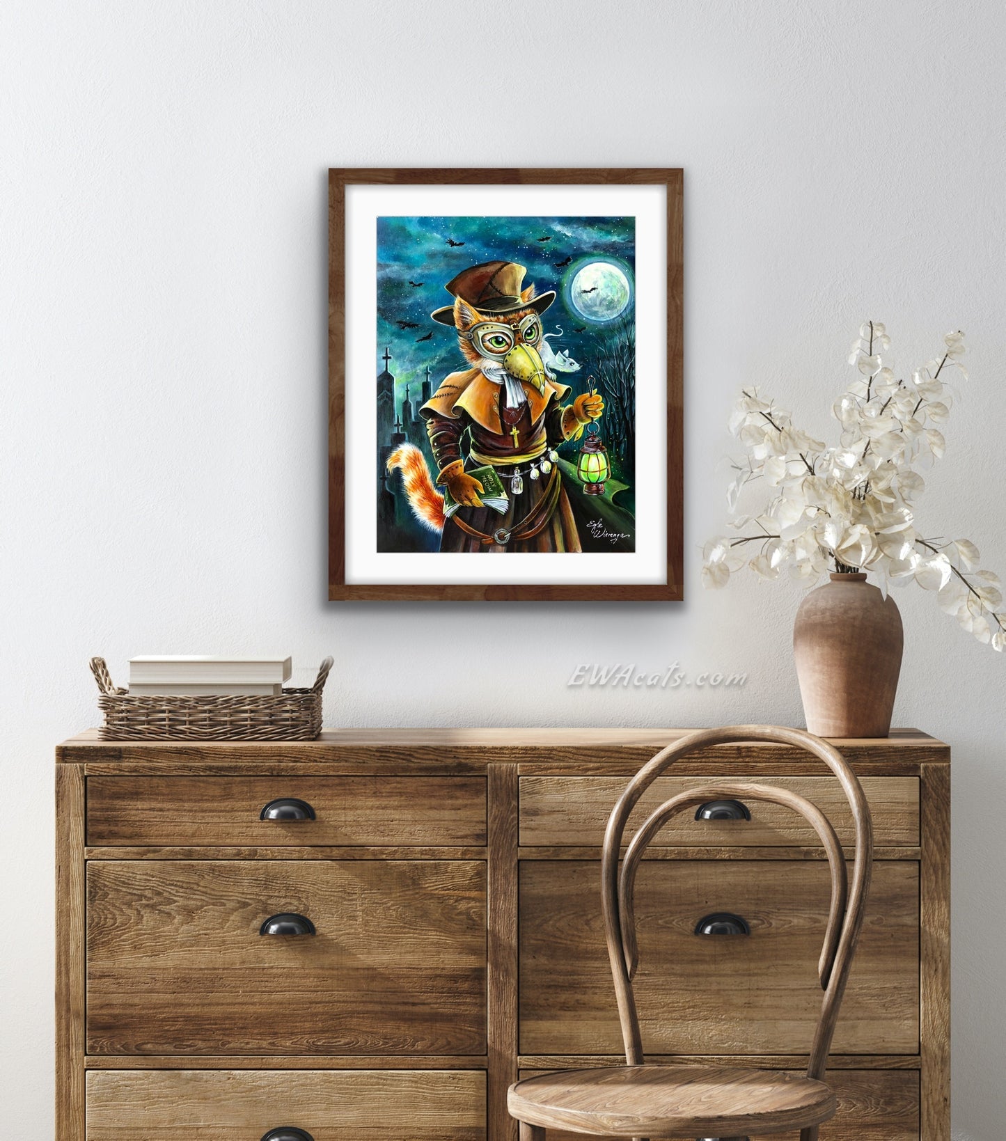 Art Print "Plague Doctor Cat"