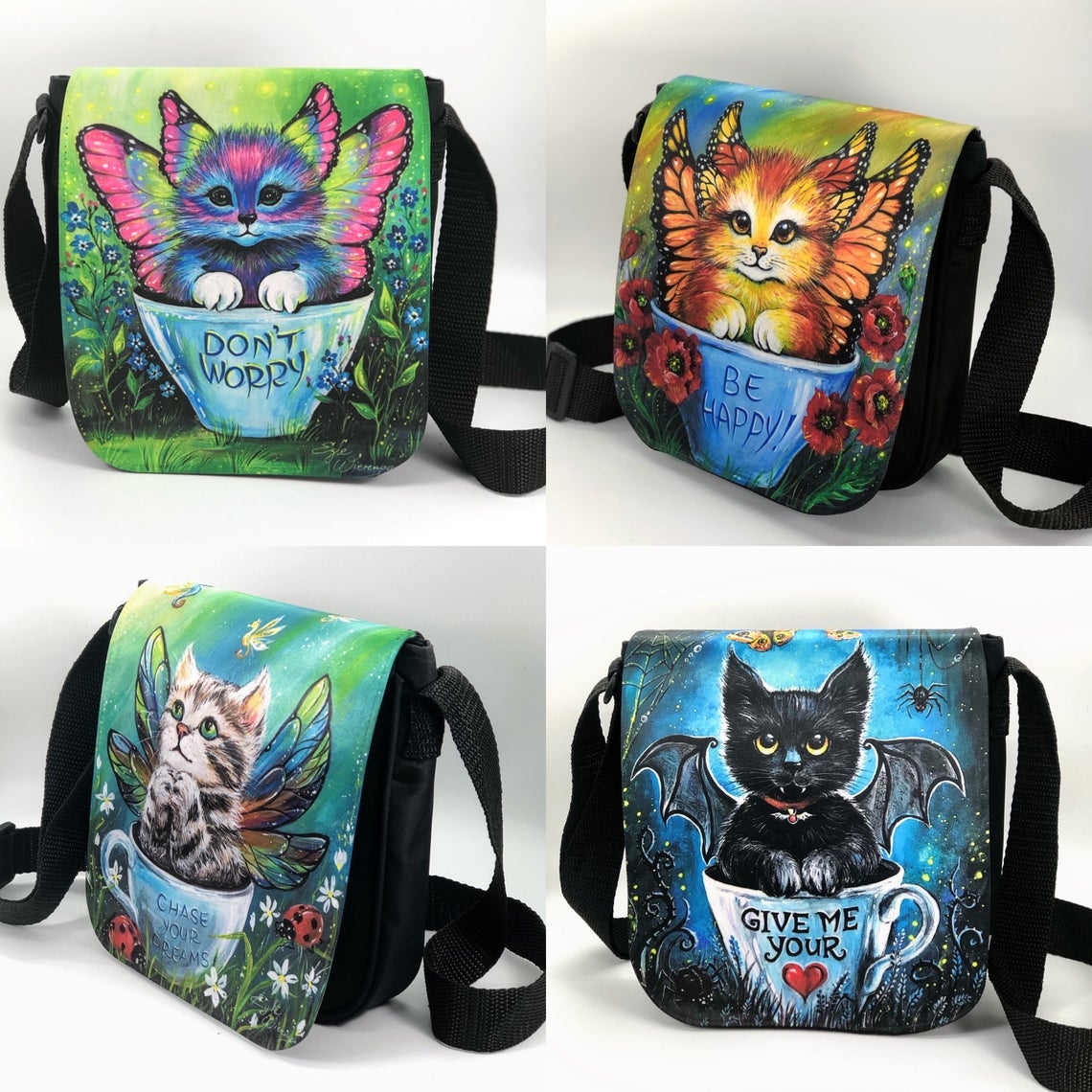 SHOULDER BAGS with extra flaps! Pick any image from my entire shop* See Directions Below