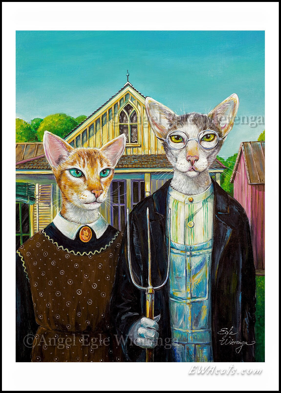 Art Print "AmeriCat Gothic"
