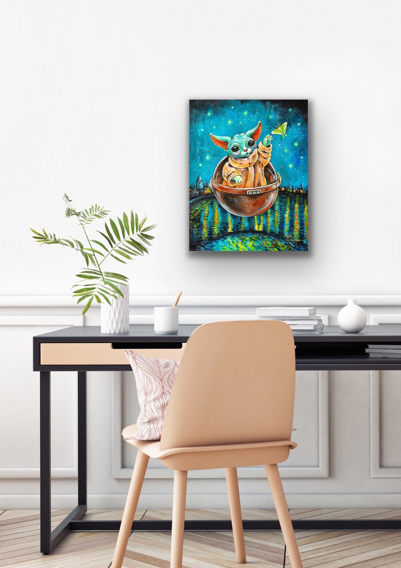 CANVAS "Kitty Yoda Over the Rhone" Open & Limited Edition