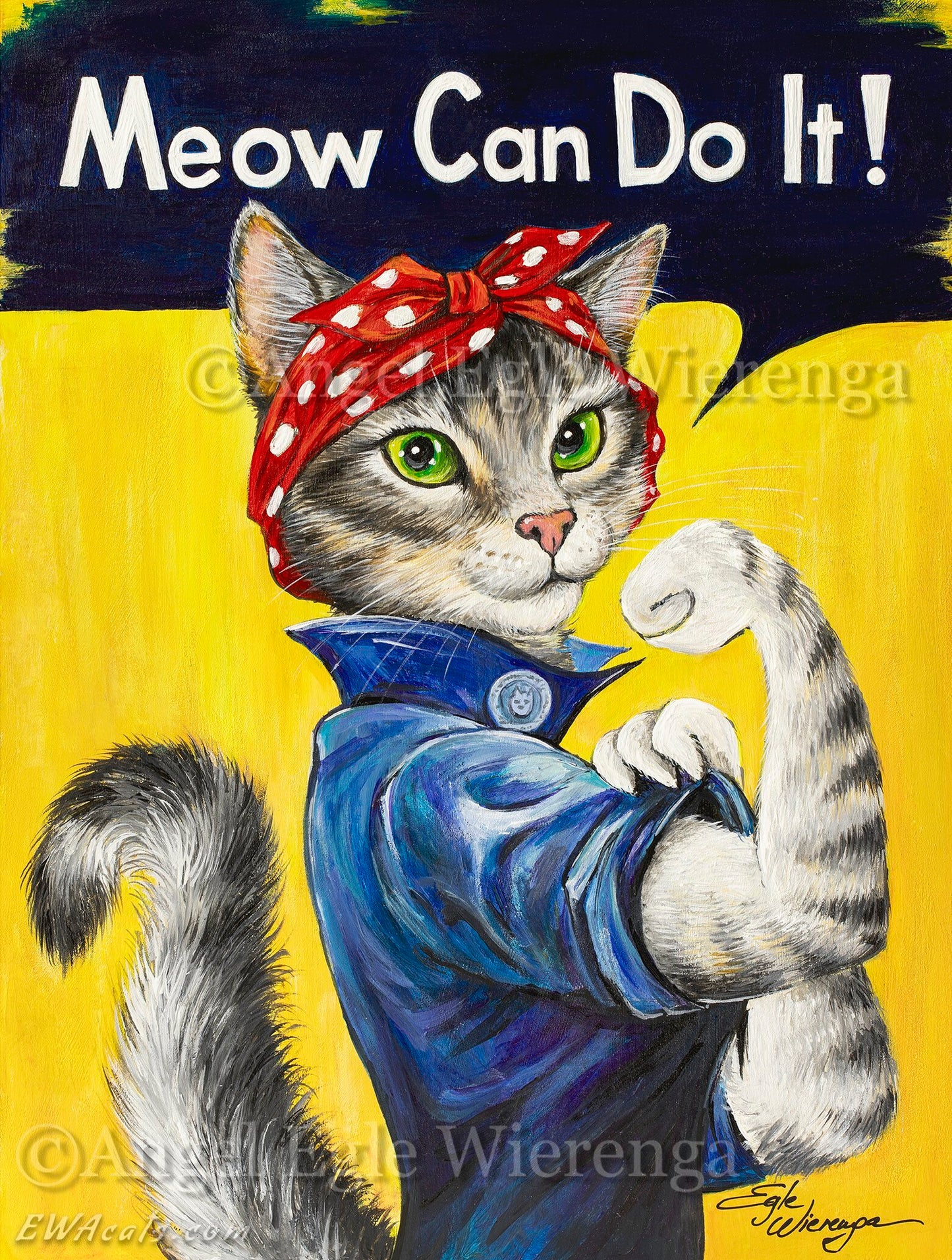 Art Print "Meow Can Do It!"