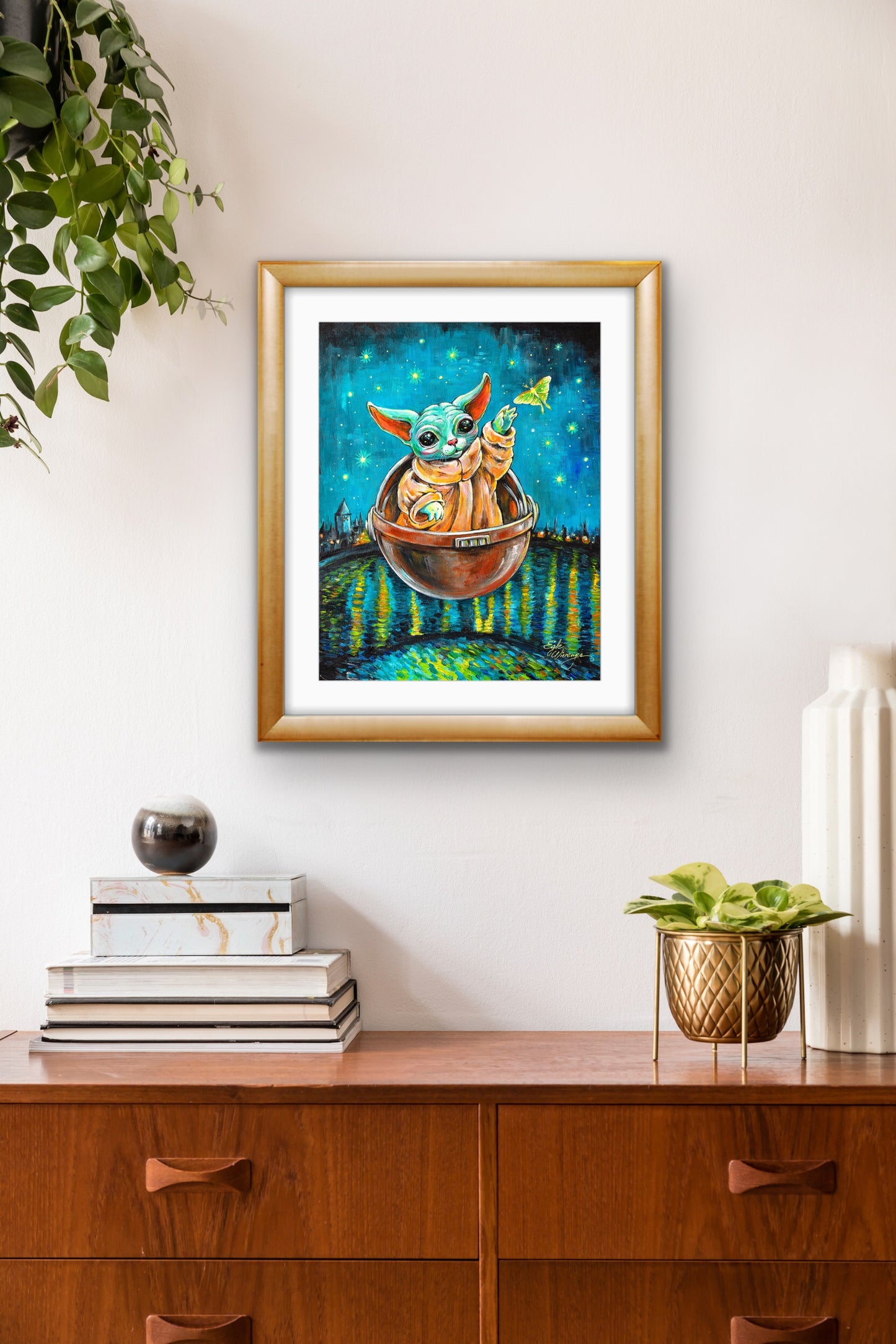 Art Print "Kitty Yoda Over the Rhone"