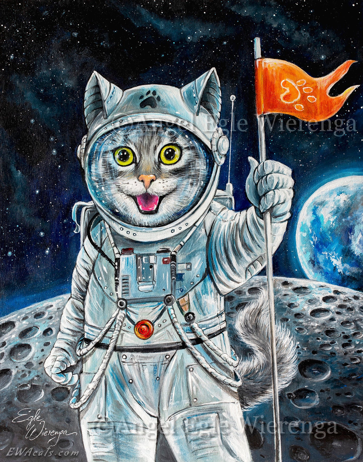 CANVAS "First Cat on the Moon" Open & Limited Edition