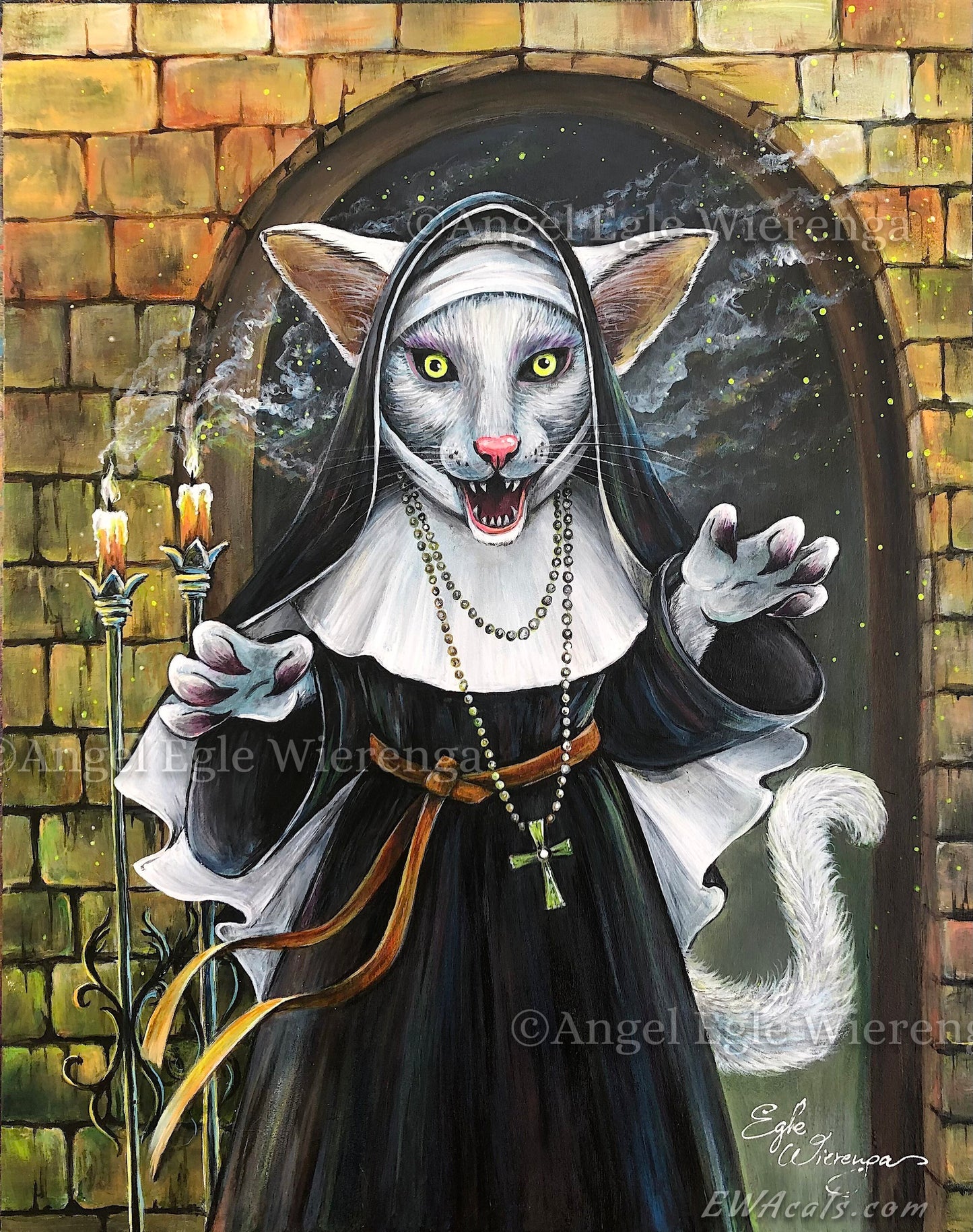 Art Print "Valak the Nun Cat"