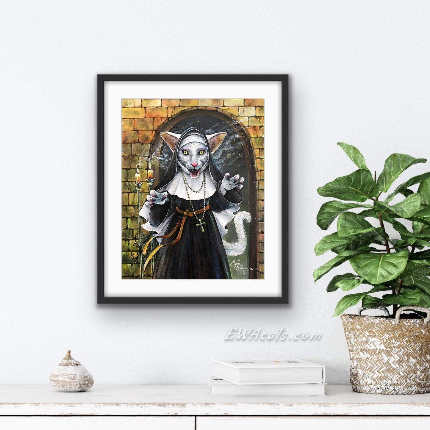 Art Print "Valak the Nun Cat"