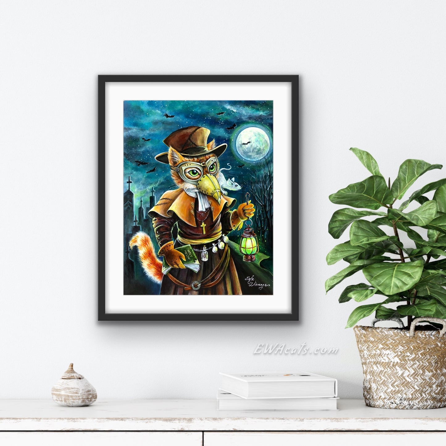 Art Print "Plague Doctor Cat"