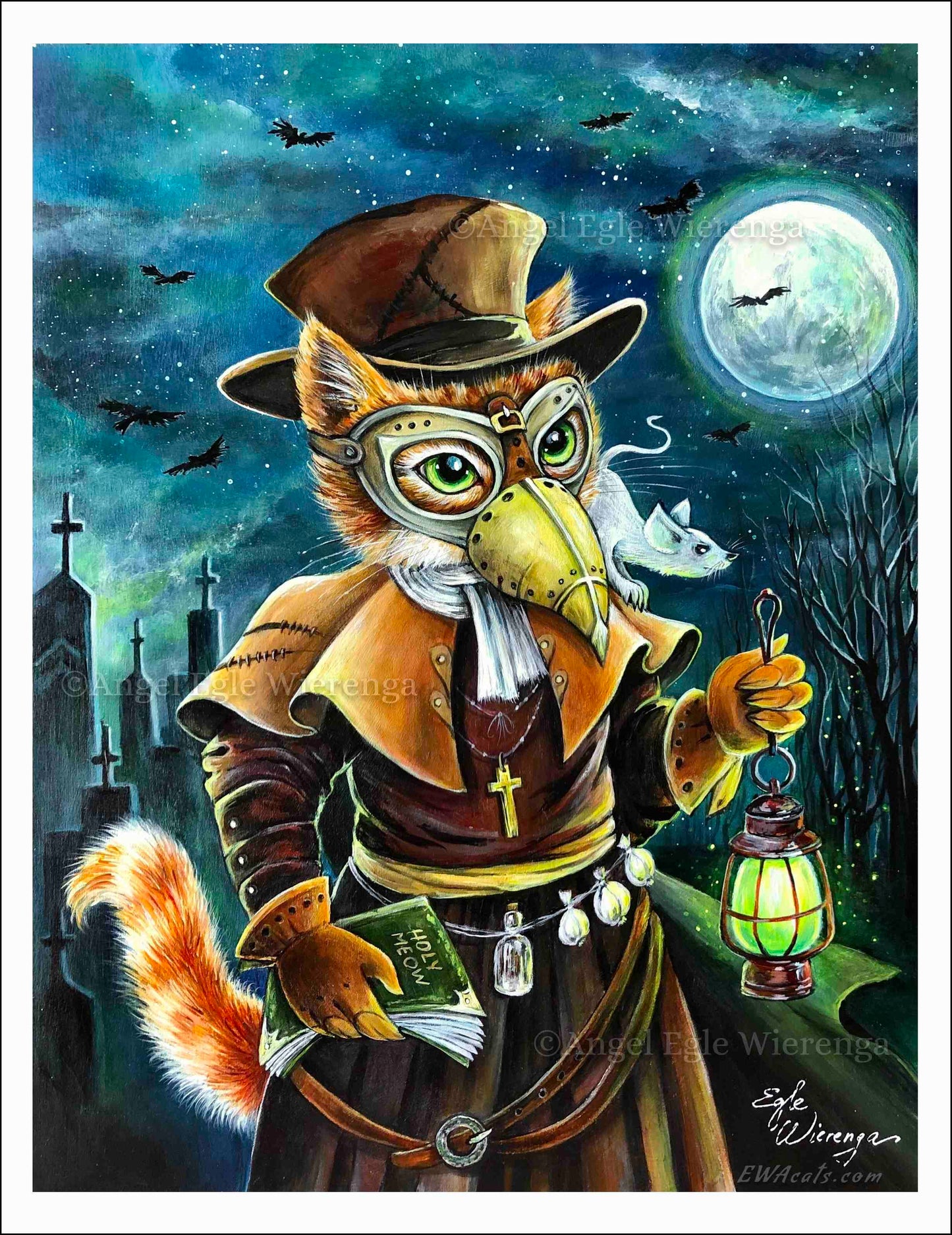 Art Print "Plague Doctor Cat"