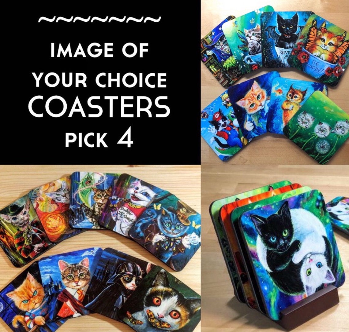 COASTER SETS, *Choose any images from my entire shop!* See Directions Below