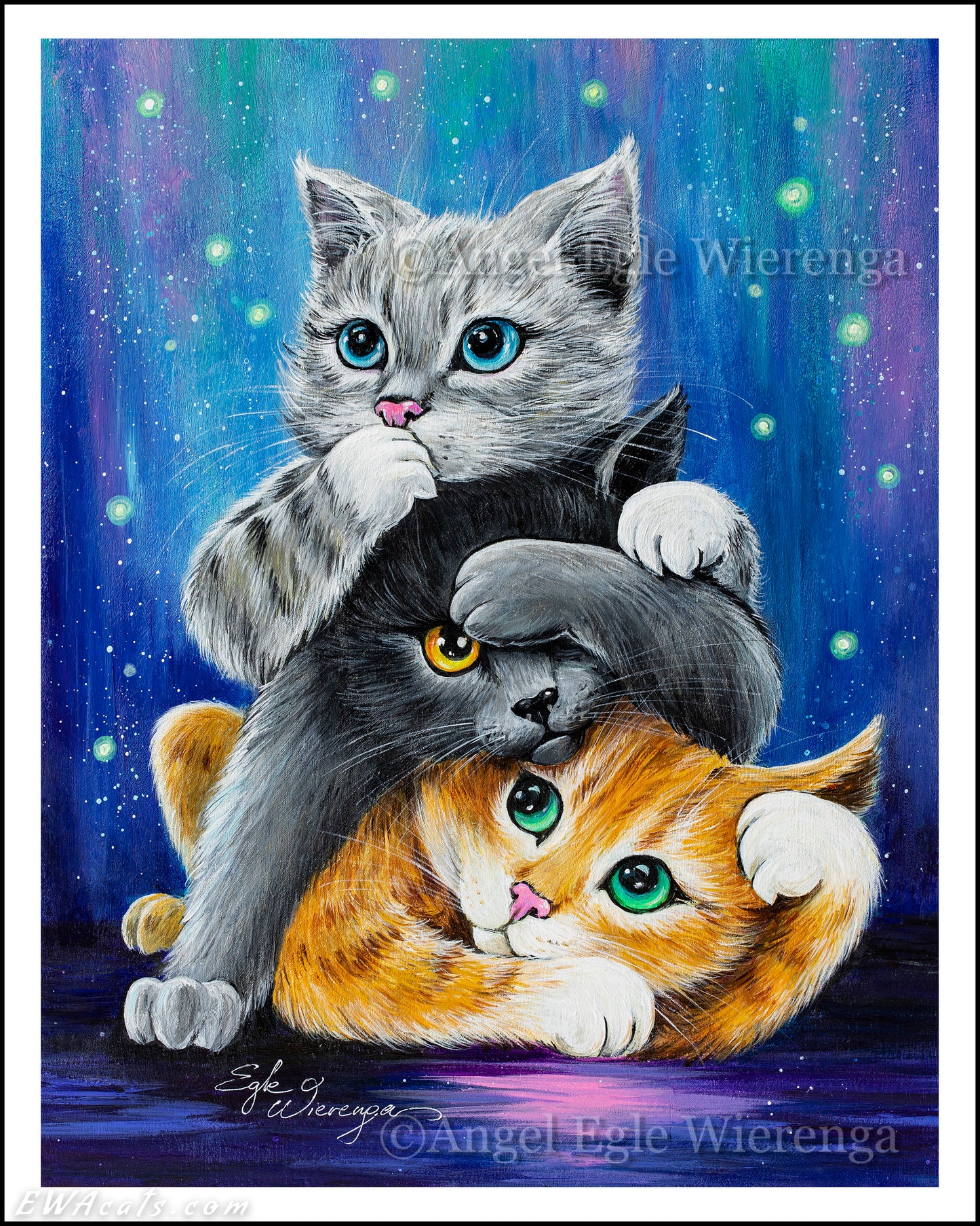 Art Print "Three Wise Kitties"