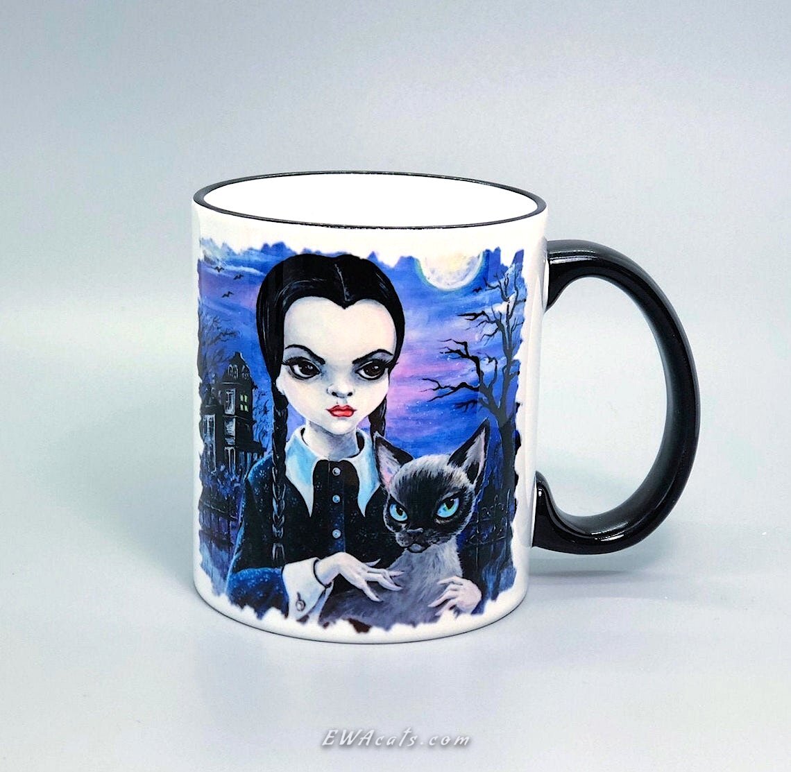 MUG "Wednesday & Her cat Thursday"