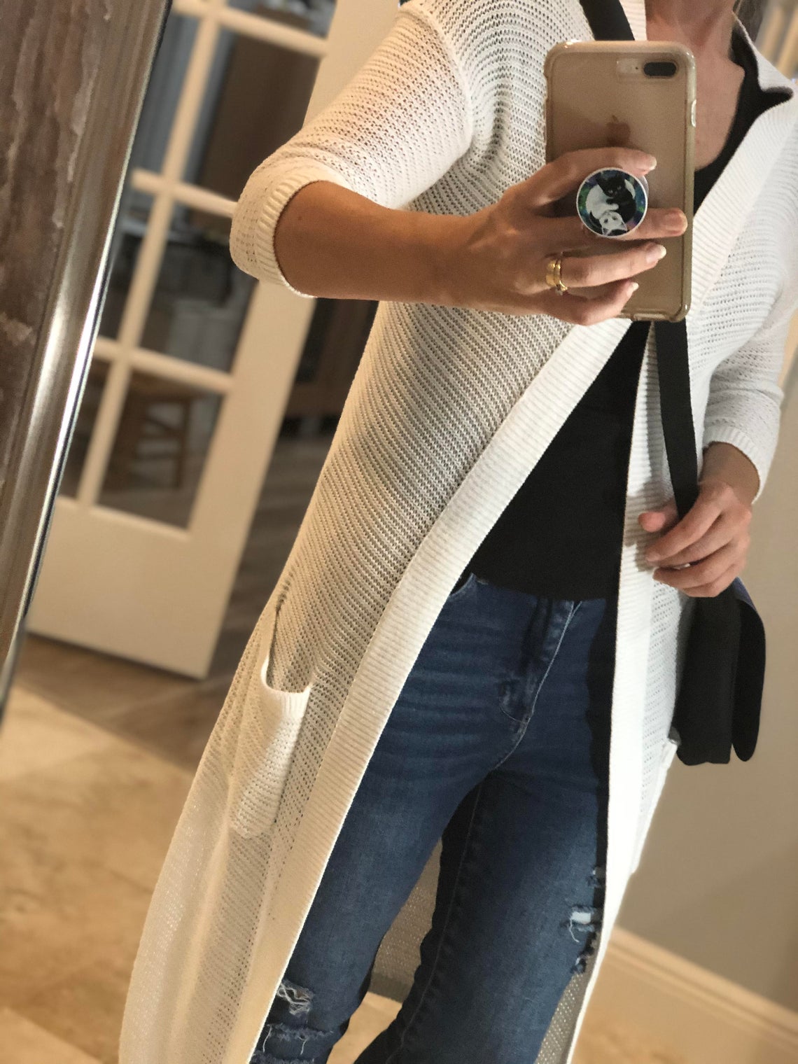 Shoulder Bag "It's a Cat's World" with a Removable Flap