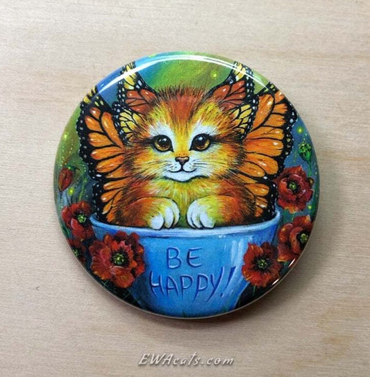 Button "Be Happy"