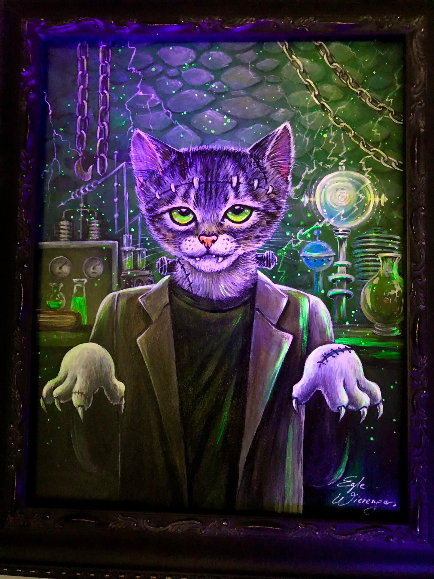 Original Painting "FrankenCat"