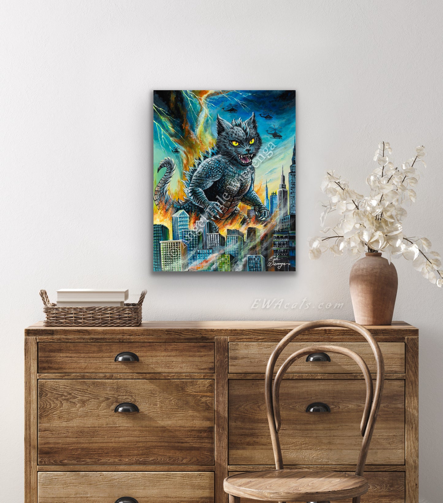 CANVAS "Catzilla" Open Edition Canvas Giclee