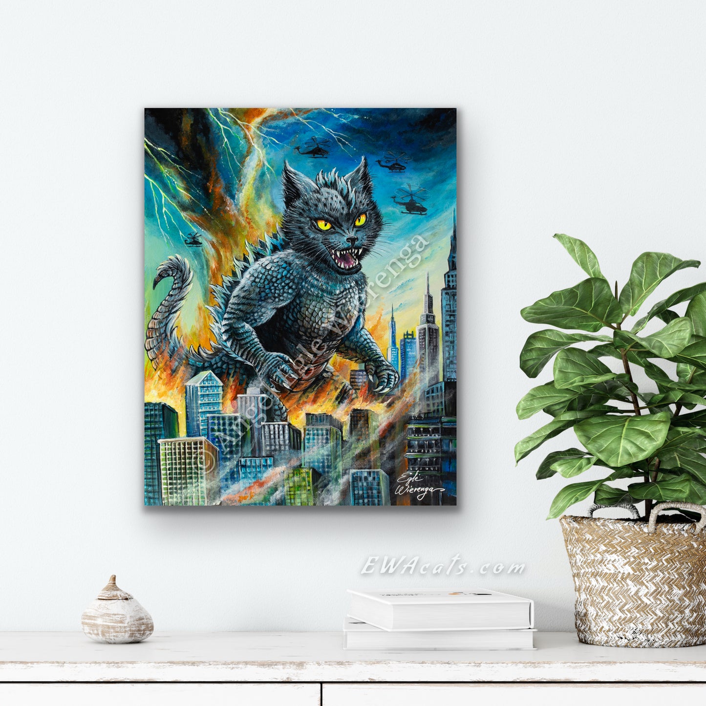 CANVAS "Catzilla" Open Edition Canvas Giclee