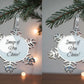 ORNAMENTS 3"x 3" Silver Snowflake Image of Your Choice! *Pick any image from my entire shop* (Image on both sides) See Directions Below
