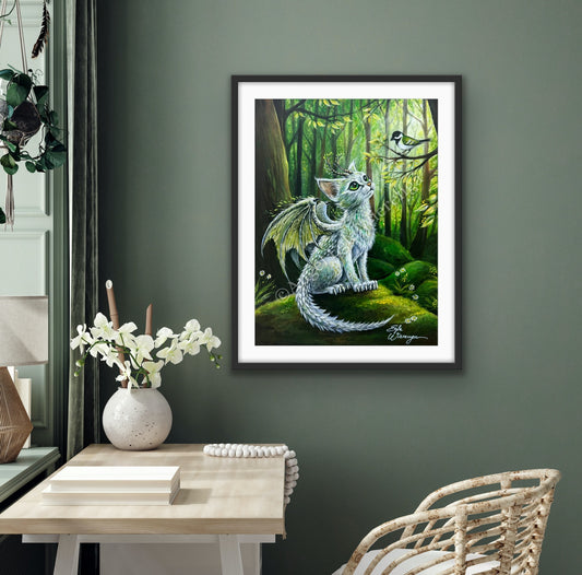 Art Print "Forest Dragon Kitty"