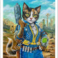 Art Print "Lucy Cat" Inspired by Fallout TV Series