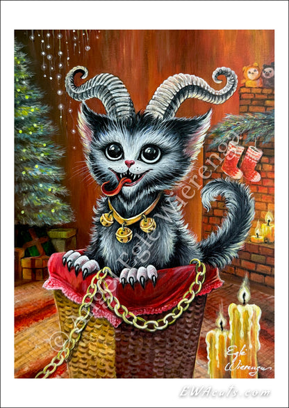 Art Print "Kitty Krampus"