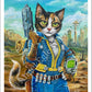 Art Print "Lucy Cat" Inspired by Fallout TV Series