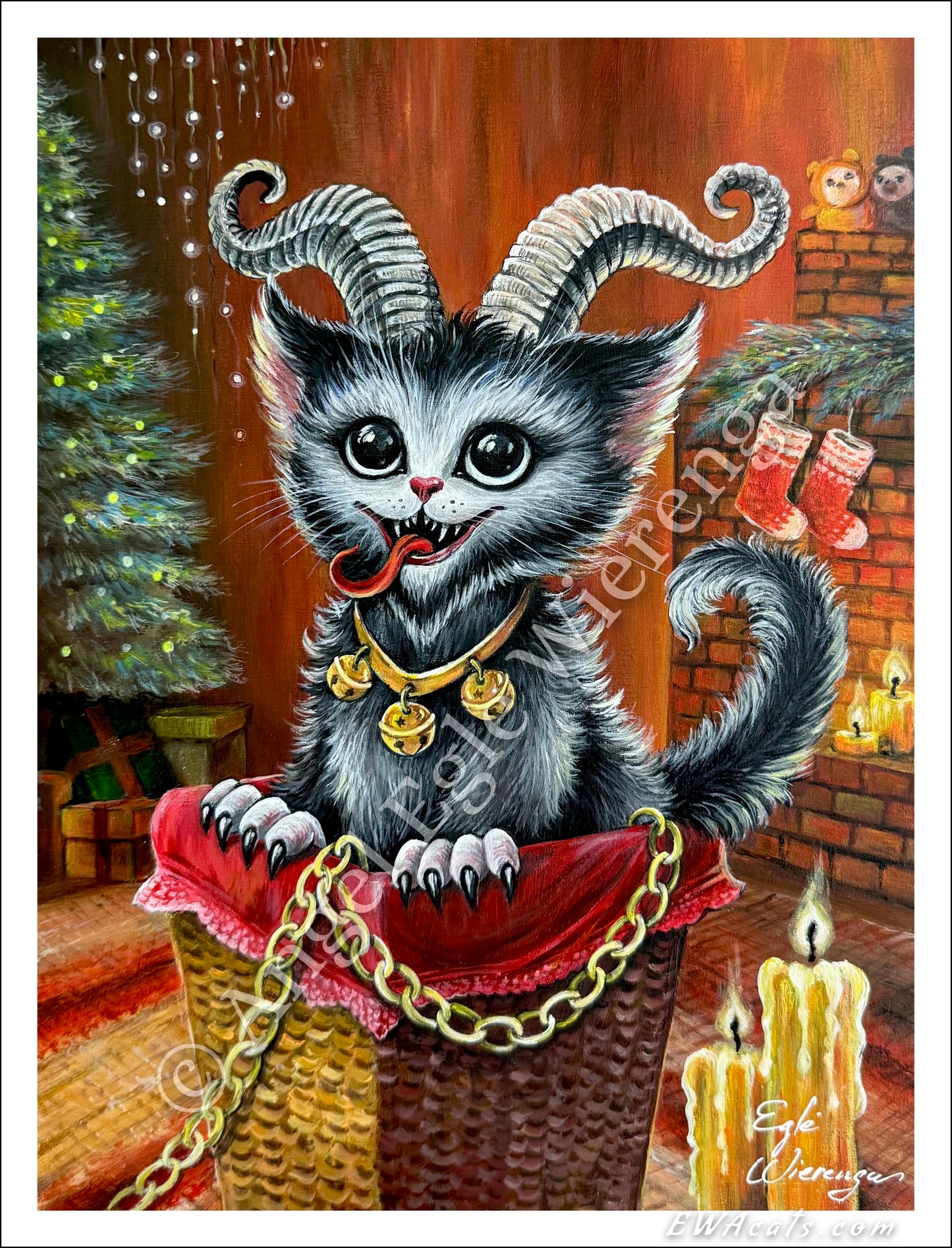 Art Print "Kitty Krampus"