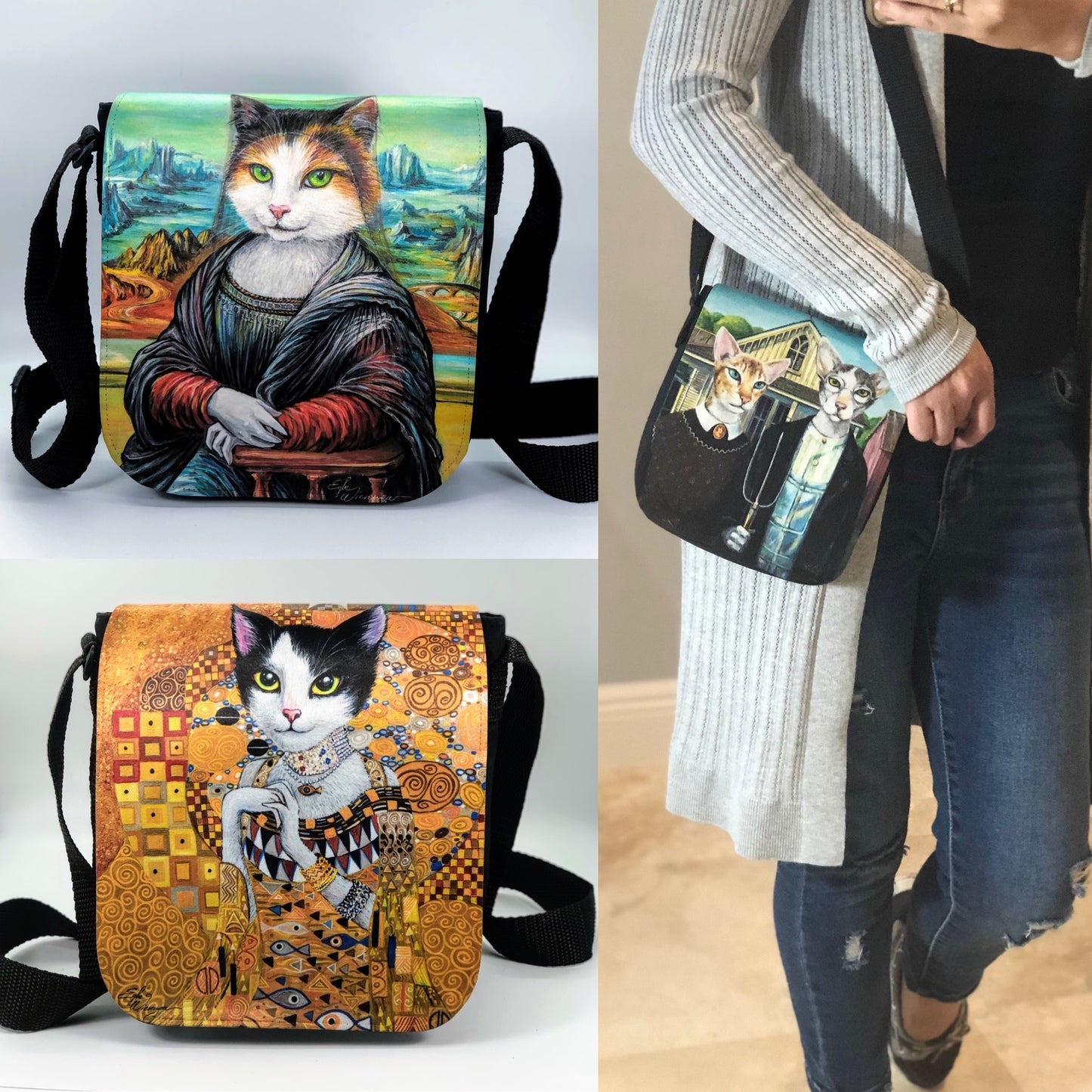 SHOULDER BAGS with extra flaps! Pick any image from my entire shop* See Directions Below