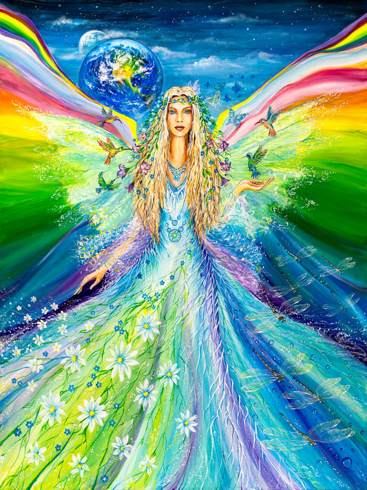 Original Painting "Angel of Peace " Acrylics on Canvas