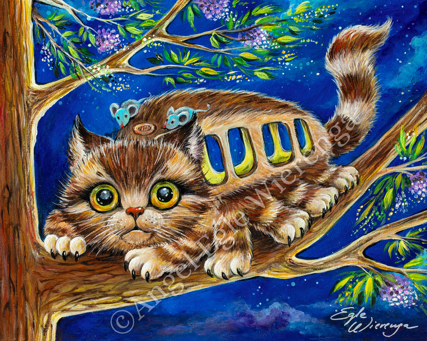 Original Painting "Catbus" (Inspired by Studio Ghibli film My Neighbor Totoro)