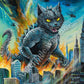 CANVAS "Catzilla" Open Edition Canvas Giclee
