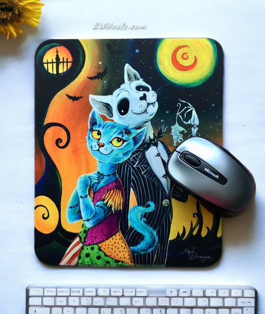 Mouse Pad "Jack and Sally Meows"